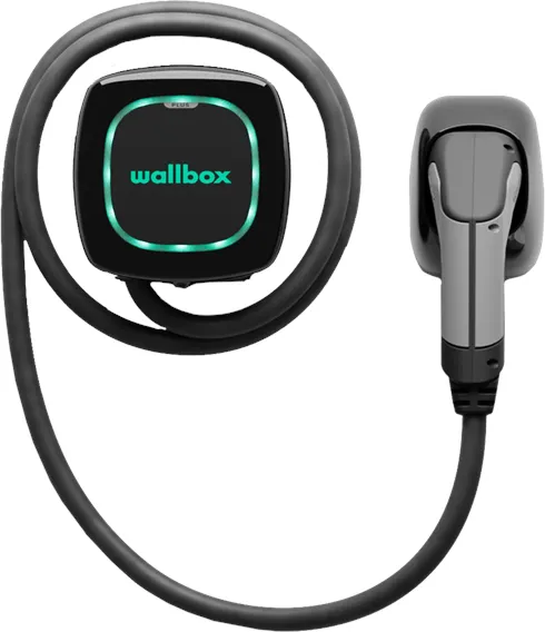 Wallbox Pulsar Plus laddbox med Wi-Fi, 22 kW, 5 meter, Typ 2, svart